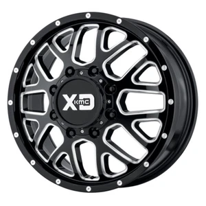 XD SERIES XD843 Grenade Dually Front 20X8.25 8x210 127 Gloss Blk Milled (Qty 1) - Picture 1 of 2