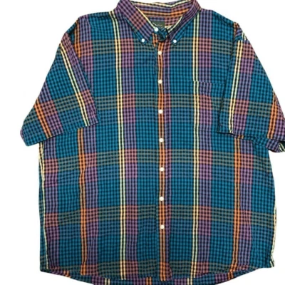 SCANDIA WOODS mens shirt Size 2XL multi color short sleeve button down - Image 1 of 4