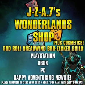 PS/XBOX/PC Tiny Tina's Wonderlands DREADWIND DIOS CONSTRUCCIÓN DE DIOS ASCENDIDO ROLLO MOXSY - Imagen 1 de 5