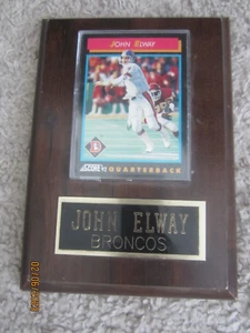 John Elway Card Display Plaque 5x7 HOF Denver Broncos w/92 Score Elway Card - Picture 1 of 2