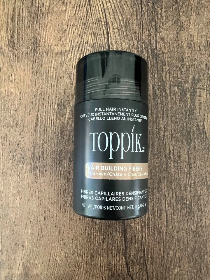 Fibras de queratina naturales Toppik Hair Building para hombres y mujeres - marrón claro, 12 g Foto 1 de 1