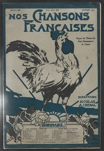 UNSERE FRANZÖSISCHEN LIEDER NR. 52. JANUAR 1925 - Bild 1 von 1