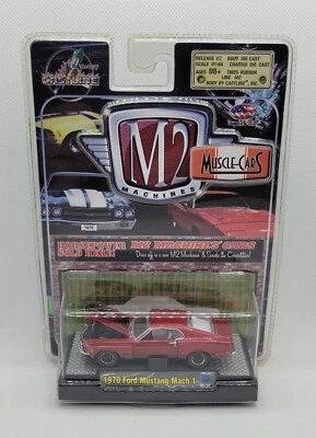 M2 Machines 1970 Ford Mustang Mach 1 Detroit Muscle R02 Red - Image 1 of 4