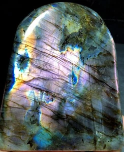 462 g AAA+++Madagascar Labradorita Púrpura Cristal Natural Piedra Pulido k701 - Imagen 1 de 8