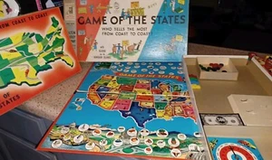 Vintage 1954 Milton Bradley: Game of States Board Game #4920 COMPLETE  - Picture 1 of 11