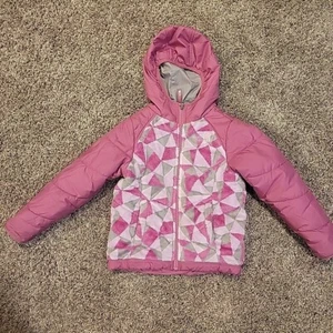 Vintage The North Face Kids Girls Reversible Jacket XXS Hooded Fleece Lined - Picture 1 of 12