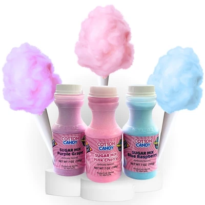 Сахар смесь набор нить сахара W -3 пластиковые банки 7 унций синий малиновый, фиолетовый виноград - Изображение 1 из 4