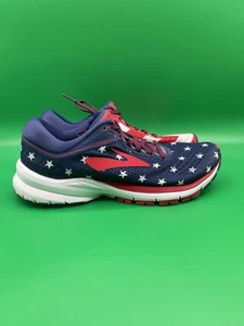 Brooks Womens Launch 5 Victory Stars Stripes 4th USA Running Shoes Sneaker SZ 8 - Picture 1 of 9
