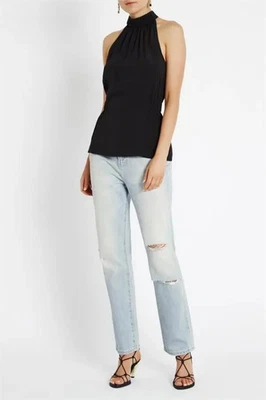 BNWT SASS & BIDE 'Mind Trick' Gathered Halter Neck Silk Top - Size 6 - $290 - Image 1 of 4