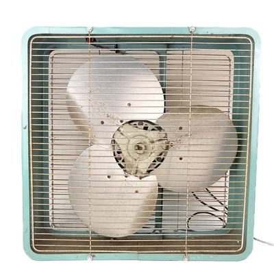 Vintage Eskimo Metal Box Fan 2 Speed Model 20137 McGraw Edison Co  Turquoise 20” - Image 1 of 4