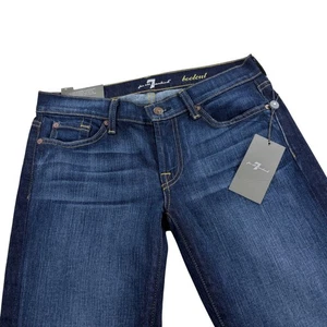 7 For All Mankind Bootcut Original Fit Jeans Womens Size 28 Low Rise Stretch NWT - Picture 1 of 9
