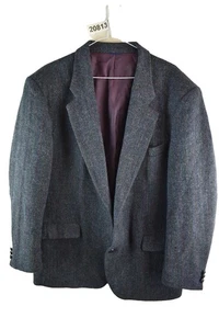Giacca blazer blu Harris tweed taglia 44 uomo vintage elegante casual outdoor - Foto 1 di 10