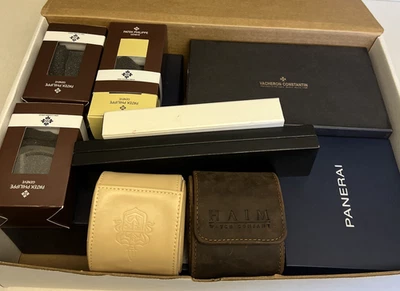 Luxury Watch Box Lot w/ Patek Service Boxes Vacheron Very Used & Missing Parts + - Image 1 of 4