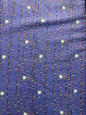 Pincel metálico a rayas cascanueces nocturno de 2,5 yardas tela de algodón púrpura Foto 1 de 3