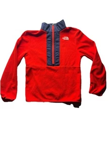 The North Face Fleece 1/4 Zip Red Pullover Sweater Youth Junior Medium 10/12 - Imagen 1 de 8
