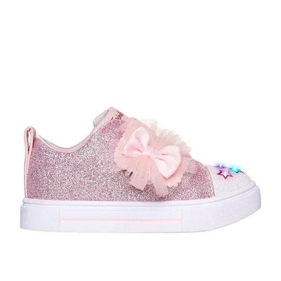 Skechers Twinkle Toes Rosa/Dorado Brillo Gemas Zapatos Tenis Niño Niña Talla 10 Foto 1 de 4