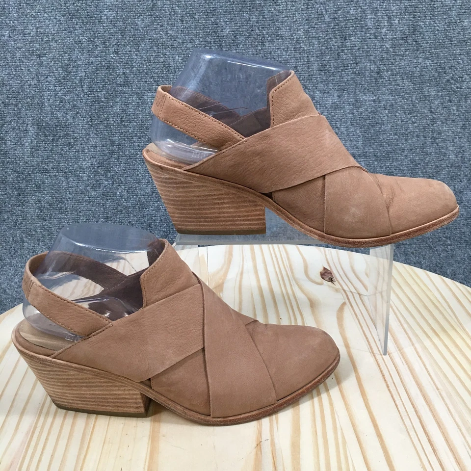 Botas Eileen Fisher para mujer 8,5 token tacones en bloque botín de cuero marrón Foto 1 de 4