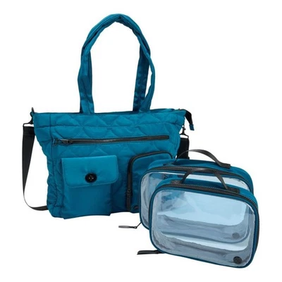 *Samantha Brown Anti-Theft Travel Tote with 2-Piece Organizers - Peacock - Image 1 of 4