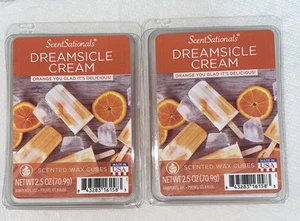 SCENTSATIONALS Scented Wax Melts DREAMSICLE CREAM / 2 Packs / 2.5 Oz Each - Picture 1 of 2