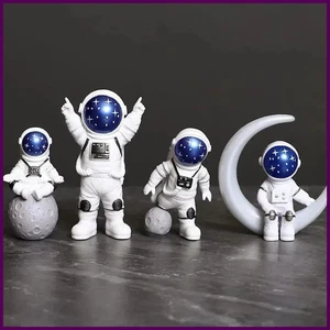 4 Stück Astronaut Figur Statue Figur Raumfahrer Skulptur Lernspielzeug - Bild 1 von 34