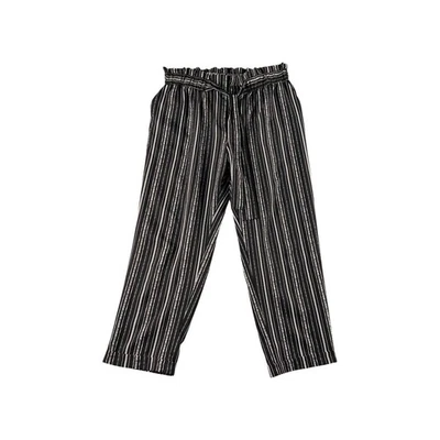 JOE B JOEHN BASSETT Negro Blanco Rayas Bolsa de Papel Cintura Corbata Cinturón Pantalones Cortos XL Foto 1 de 4