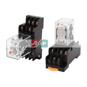 A● 2 Pcs HH53P-L Coil Power Relay 11Pin 3PDT with PYF11A Socket Base AC 24V - Picture 1 of 4