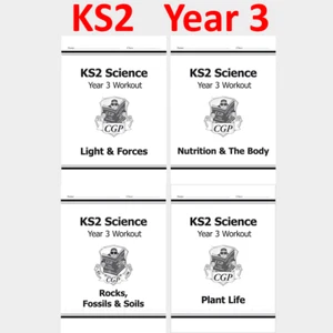 KS2 Year 3 Science Workouts with Answer 4 Books Bundle Ages 7-8 CGP - Picture 1 of 12