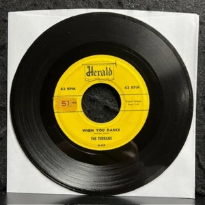 The Turbans,Herald 458,"When You Dance",US,7" 45,Script writing,1955 R&B, VG - Picture 1 of 3