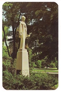 STATUE of the VIRGIN MARY Mother University of NOTRE DAME Indiana Postcard IN - Picture 1 of 2