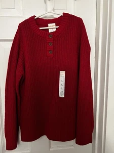 Jumping Bean Boys Red Dress Sweater 1/4 Button Pullover Size 8 NWT - Picture 1 of 5