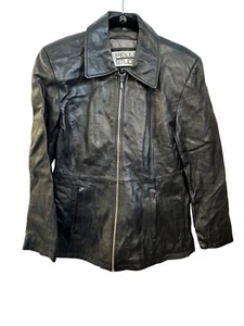 Pelle Studio Wilsons Giacca di Pelle Nera con Isolamento Thinsulate M - Foto 1 di 6