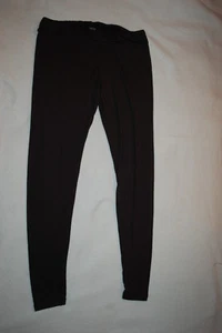 Junior Womens SOLID BLACK LEGGINGS Active Wear RUE 21 Comfort Waistband L-XL - Picture 1 of 2