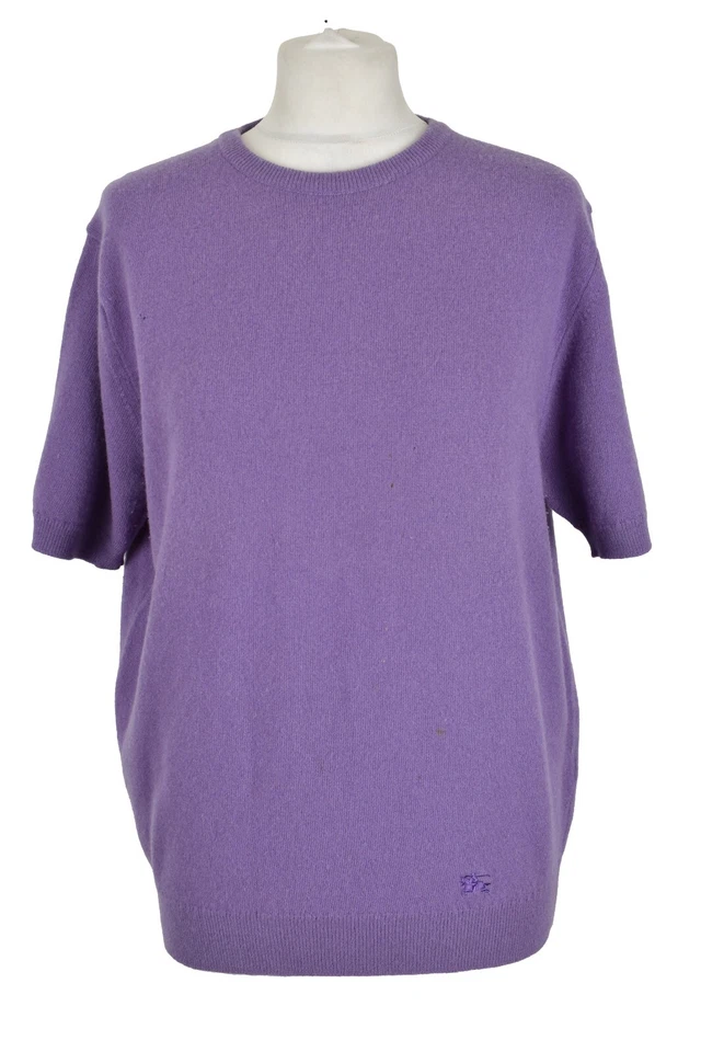 Jersey BUERBRRY Púrpura Talla 44"/112Cm Mujer Mangas Cortas Pullover De Colección Foto 1 de 4
