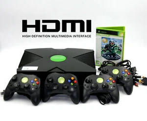 Xbox Original Console w/ Halo: Combat Evolved + 4x Controllers **HDMI** TESTED - Picture 1 of 1