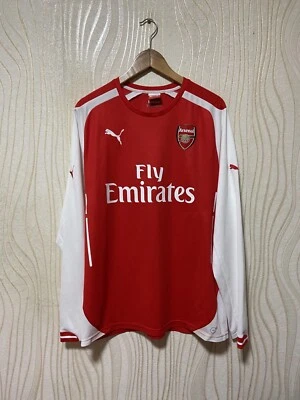 ARSENAL LONDON 2014 2015 HOME SHIRT JERSEY LONG SLEEVE PUMA 746448 OZIL #11 sz M - Image 1 of 4