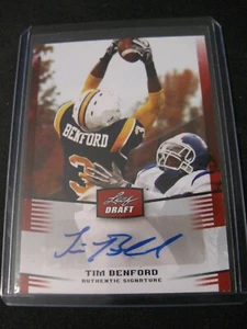 Autógrafos Tim Benford 2012 Leaf Draft #TB1 Tennessee Tech Golden Eagles - Imagen 1 de 2
