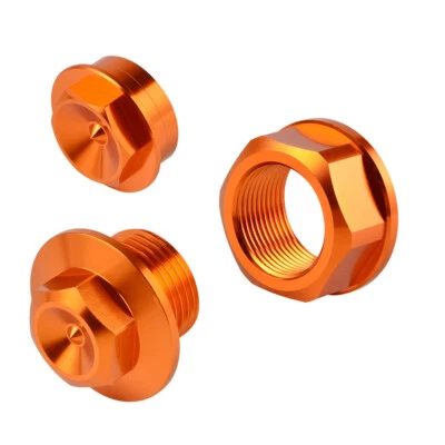 Parafusos de porca de trava de eixo dianteiro traseiro para KTM 250 350 450 SXF XCF 2016-2021 2022 - Imagem 1 de 4