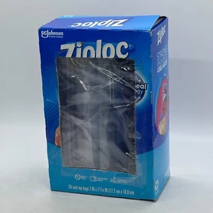 (46-Pk) Ziploc Brand Freezer Quart Reusable Food Bags Grip'n Seal Double Zipper, - Picture 1 of 9