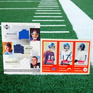 Roethlisberger Manning Rivers 2004 ROOKIE Finite Fabrics Triple Jersey Patch + - Picture 1 of 3