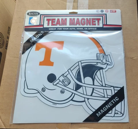 Officially Licensed NCAA Tennessee Volunteers Large Team Helmet Car MAGNET 12" Cover