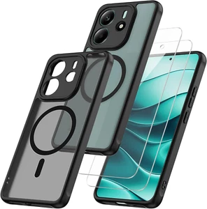 3 in 1 Magnetica Cover Compatibile per Xiaomi Redmi Note 14 4G Con 2 Vetro Tempe - Foto 1 di 12