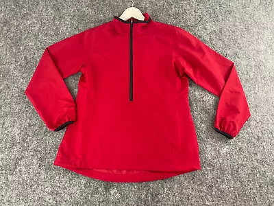 CUTTER & BUCK Jacket Mens Medium Red Half Zip CB Weathertec Windbreaker N246 - Image 1 of 4