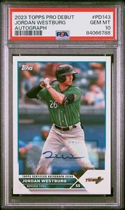 Graded 2023 Topps Pro Debut Jordan Westburg #PD143 AUTO RC Baseball Card PSA 10 - Picture 1 of 2