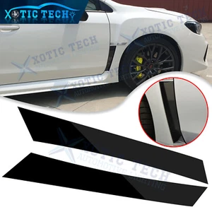 2x Gloss Black KK Vinyl Side Fender Air Flow Vent Decal For Subaru WRX STI 2015+ - Picture 1 of 11