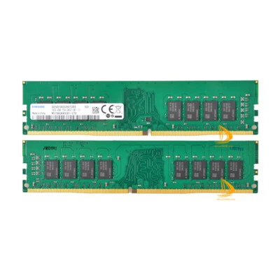 Samsung 2x 16GB DDR4 RAM PC4-2400T 19200MHz 288Pin UDIMM Desktop Memory CL17 - Image 1 of 4