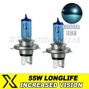 H4 472 Headlight Headlamp Bulbs 60/55W Ice White Blue 6000k Fits Peugeot - Picture 1 of 1
