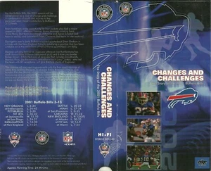 2001 BUFFALO BILLS FOOTBALL-HIGHLIGHTS VHS NFL DVD GEZEICHNET BLEDSOE ERIC FORMEN - Bild 1 von 1