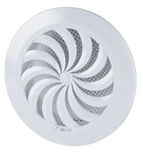 Circle Air Vent Grille 110mm Adjustable Shutter Round Ventilation Cover - Picture 1 of 3