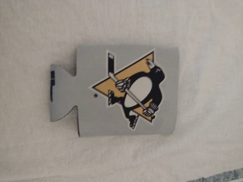 Pittsburgh Penguins 12oz Two Sided Can Cooler Coozie Koozie Beer Soda Drink Pop Cover