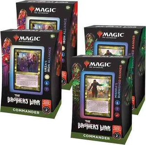 MtG Brothers War Commander Deck WOTC Display Box Case 4 Decks - Picture 1 of 2
